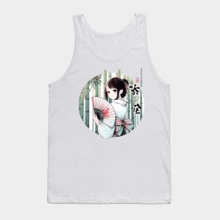 japanese girl uchiwa kimono Tank Top